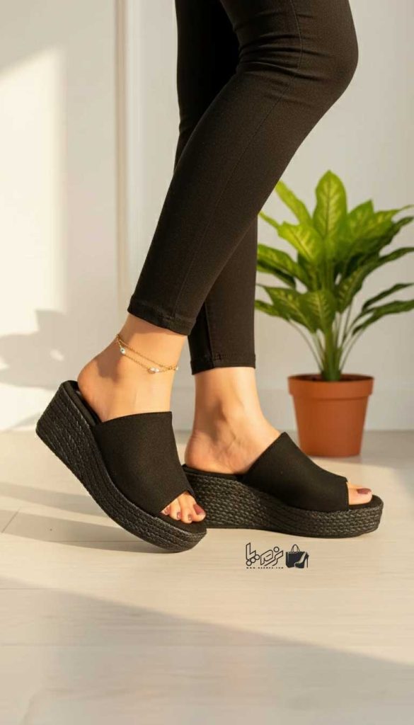 صندل زنانه لژدار مشکی