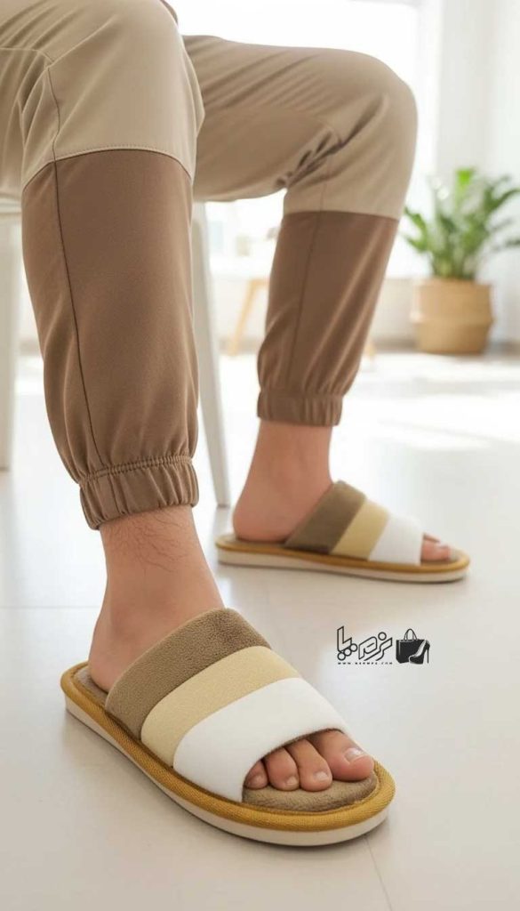 دمپایی مردانه حوله ای